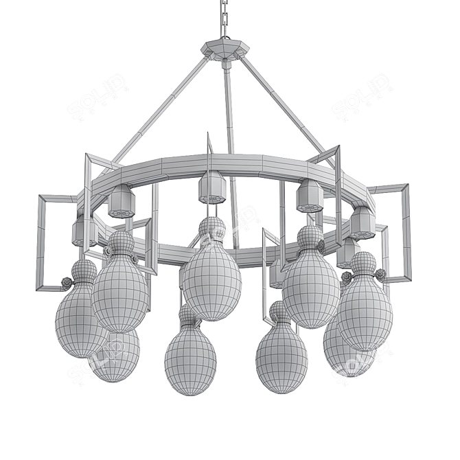 Apothecary Forge 9-Light Chandelier 3D model image 2