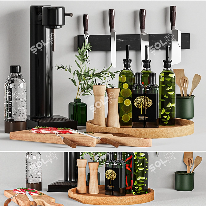 Versatile Kitchen Accessories 2018 3D model image 2