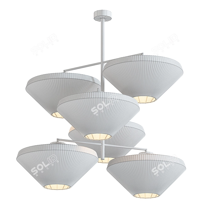 Siam 6L Pendant Light 3D model image 2