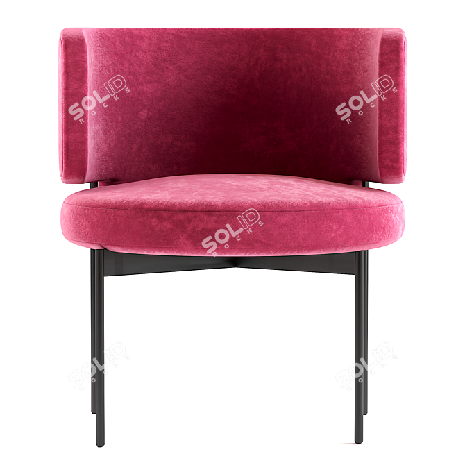 Luxury AKIKO Chair: Modern Elegance by Gallotti & Radice 2021 3D model image 3