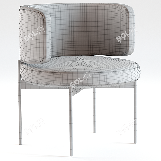 Luxury AKIKO Chair: Modern Elegance by Gallotti & Radice 2021 3D model image 6