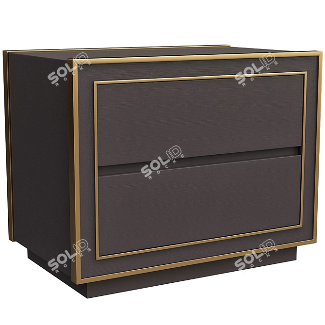 Elegant Camelot Bedside Table 3D model image 1