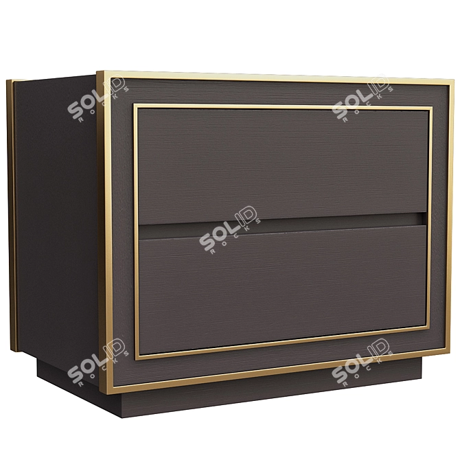 Elegant Camelot Bedside Table 3D model image 2