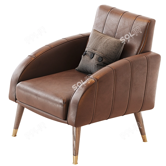 Elegant PRAGA Enza Home Armchair 3D model image 3