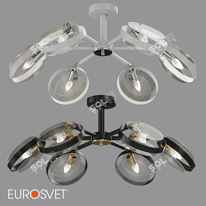 Eurosvet Gallo Loft Style Ceiling Lamp 3D model image 1