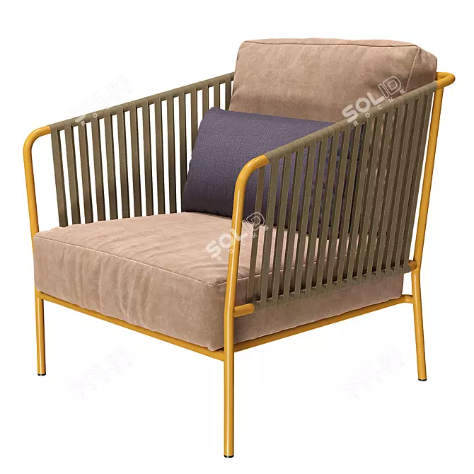 Capri Lounge: Stylish Outdoor Armchair 3D model image 1