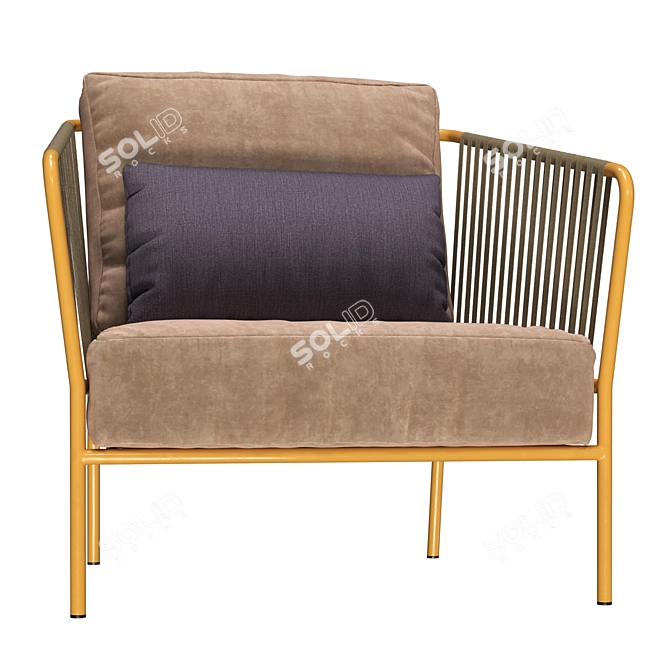 Capri Lounge: Stylish Outdoor Armchair 3D model image 4