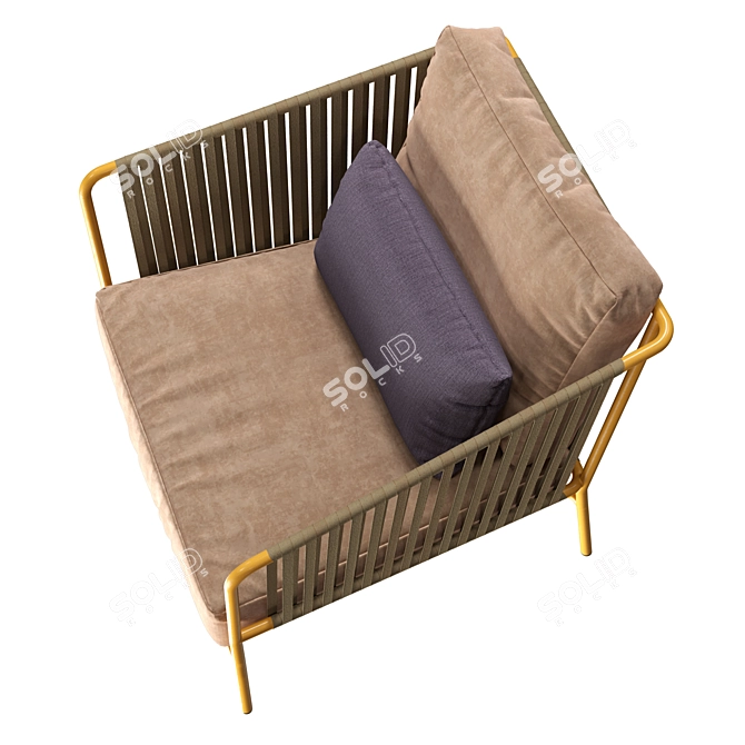 Capri Lounge: Stylish Outdoor Armchair 3D model image 5