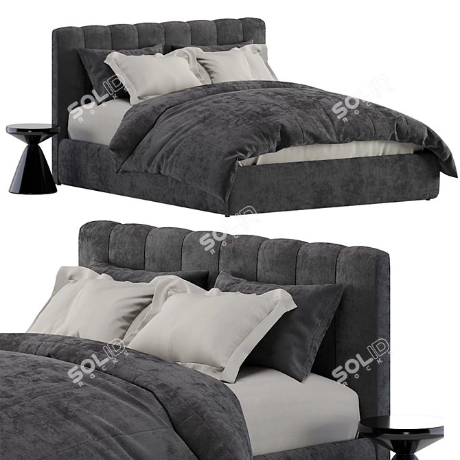 Stylish Emmett Side Storage Bed 3D model image 1