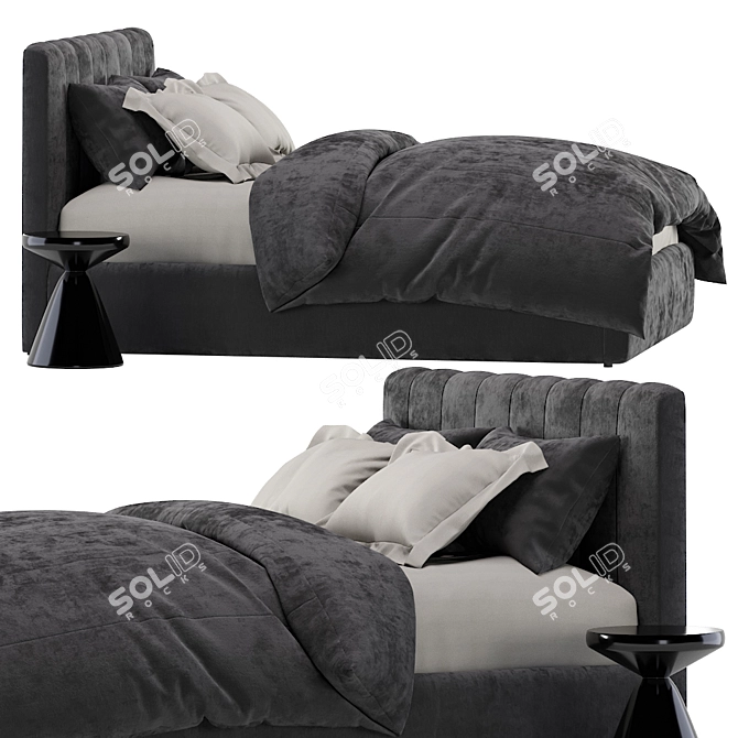 Stylish Emmett Side Storage Bed 3D model image 3