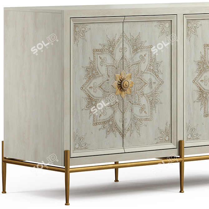 Delilah Elegant Console Table 3D model image 3