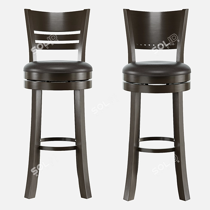 Woodville Salon & Fler Bar Stool 3D model image 2