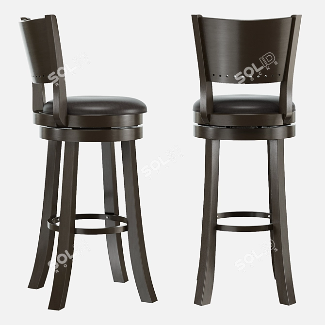 Woodville Salon & Fler Bar Stool 3D model image 3