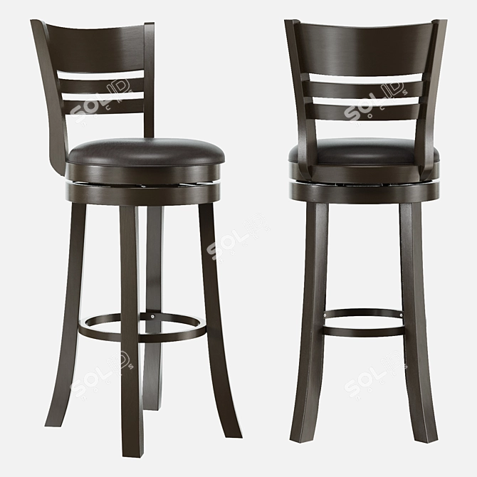 Woodville Salon & Fler Bar Stool 3D model image 4