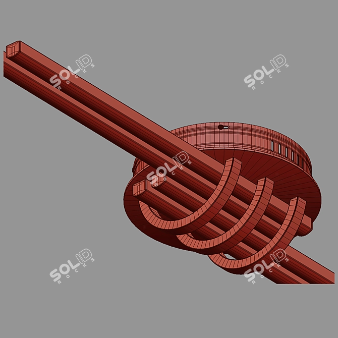 Eurosvet Skyline LED Ceiling Light 3D model image 2