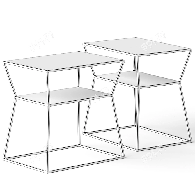 Modern Minimalist Lulu & Georgia Side Table 3D model image 2