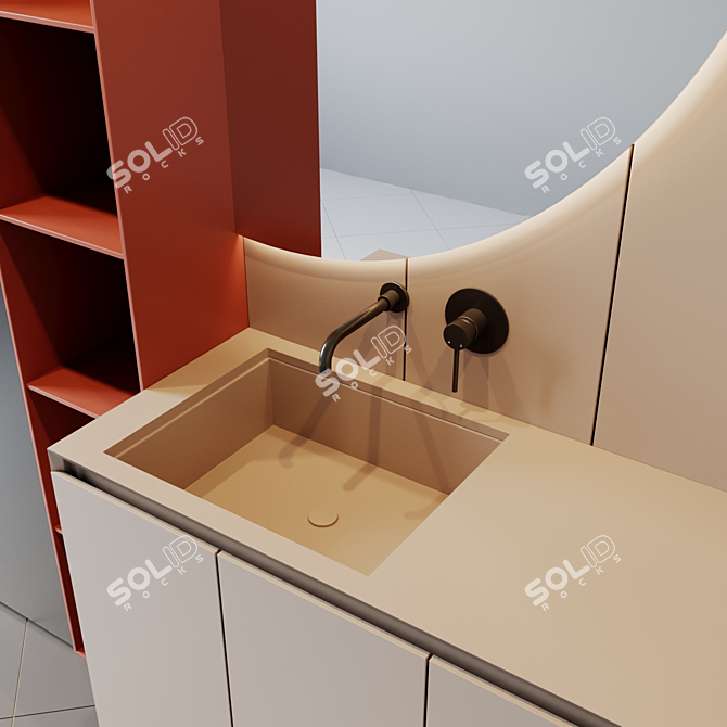 Luxury Bath Set - Modern Design 3D model image 3