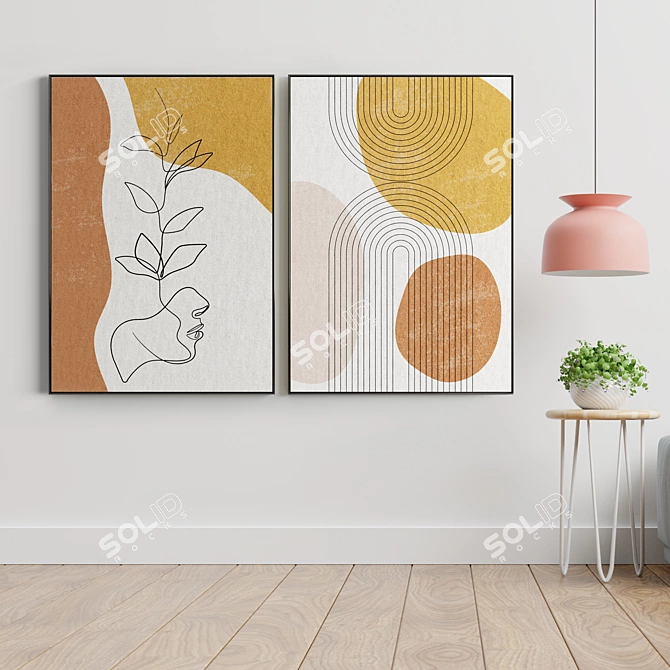 Minimalist Abstract Frame Set 3D model image 3