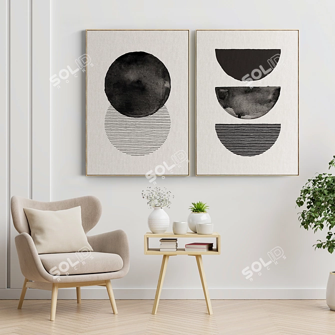 Minimal Abstract Frame Set 3D model image 2