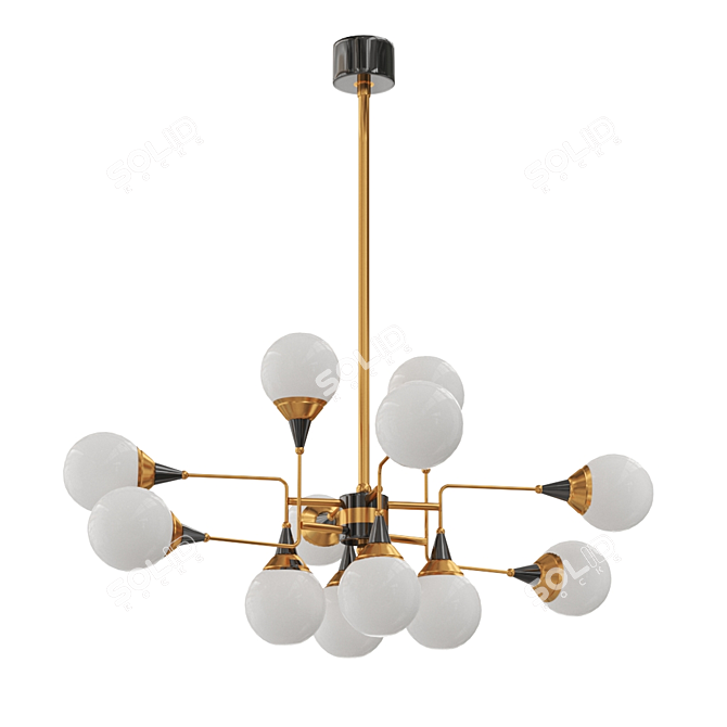  Italian Starburst Chandelier 3D model image 1