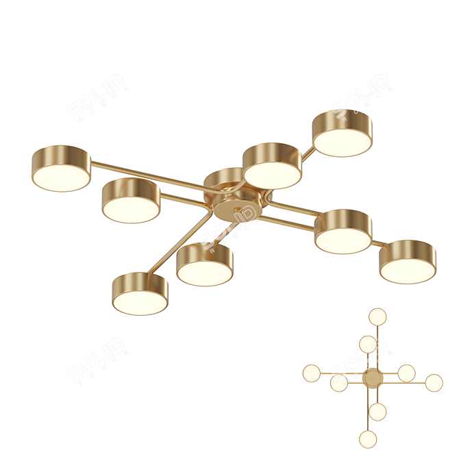 Lampatron DAHLIA 8: Elegant LED Ceiling Chandelier 3D model image 1