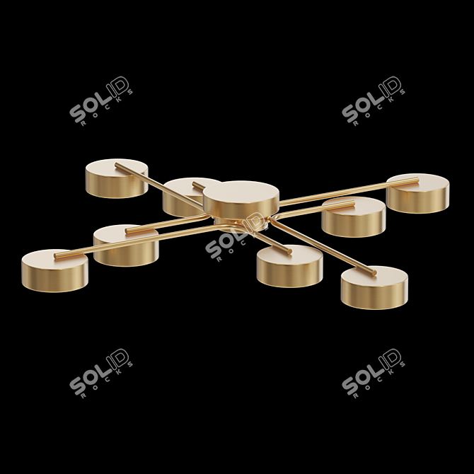 Lampatron DAHLIA 8: Elegant LED Ceiling Chandelier 3D model image 2