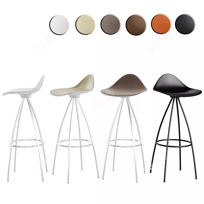 Onda Stool: Modern, Versatile, and Vibrant Furniture 3D model image 1