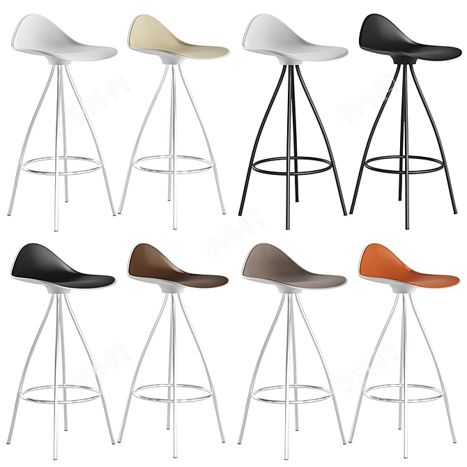 Onda Stool: Modern, Versatile, and Vibrant Furniture 3D model image 2