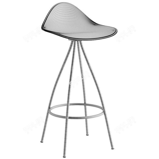 Onda Stool: Modern, Versatile, and Vibrant Furniture 3D model image 6