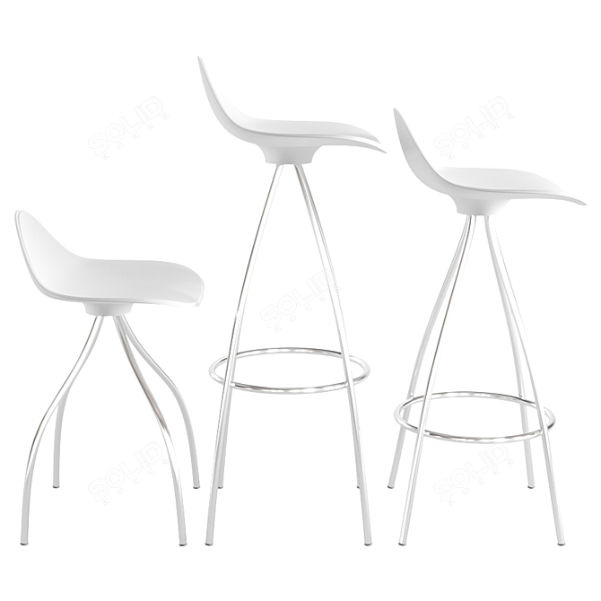 Onda Stool: Modern, Versatile, and Vibrant Furniture 3D model image 9