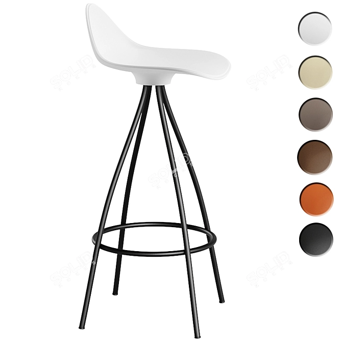 Onda Stool: Modern, Versatile, and Vibrant Furniture 3D model image 19