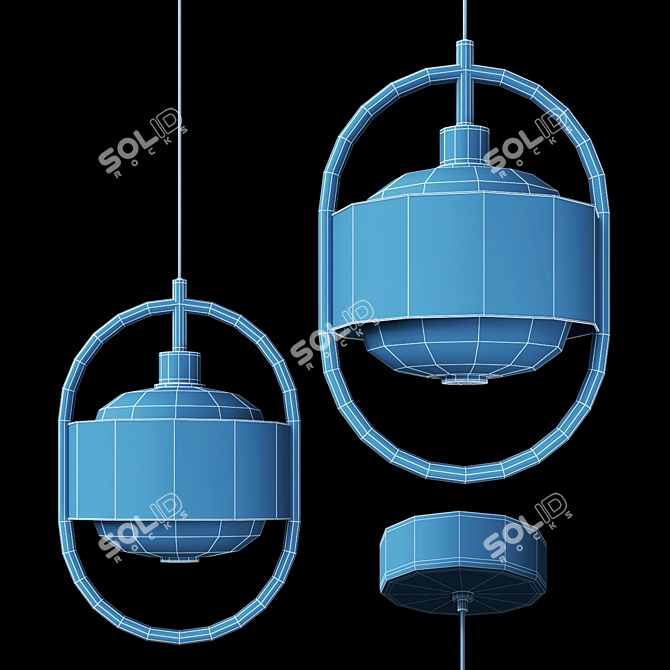 Mossen: Stylish Design Lamp 3D model image 2