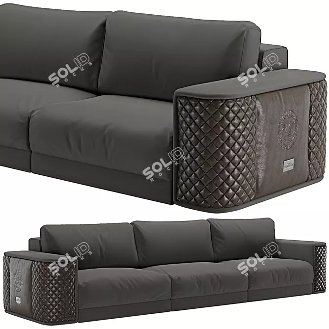 Master Sofa Collection: Fabric & Leather 3D model image 1