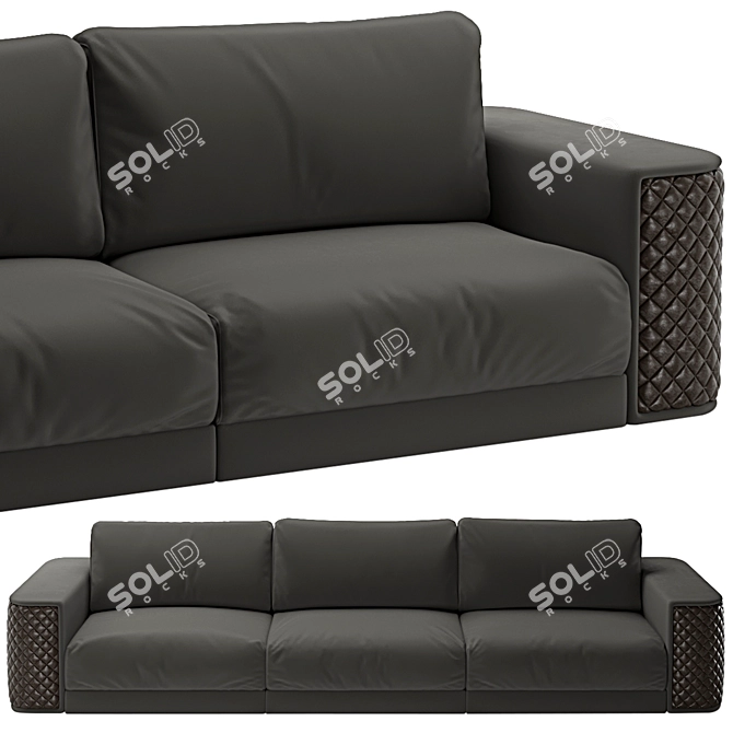 Master Sofa Collection: Fabric & Leather 3D model image 2