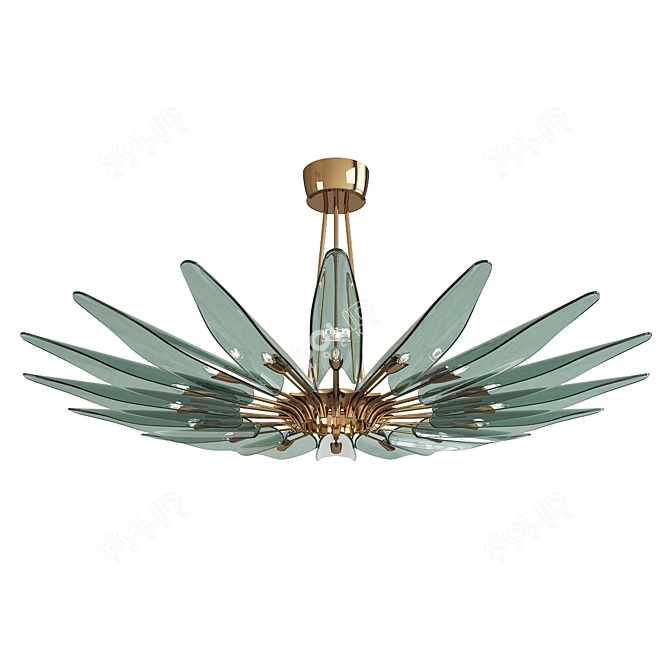 Elegant Max Ingrand Dahlia Chandelier 3D model image 1