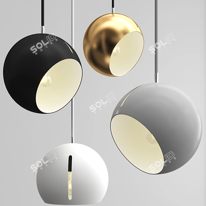 Minimalist Illumination: SKANDI GAP Pendant Light 3D model image 1