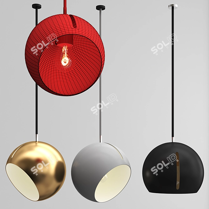 Minimalist Illumination: SKANDI GAP Pendant Light 3D model image 3