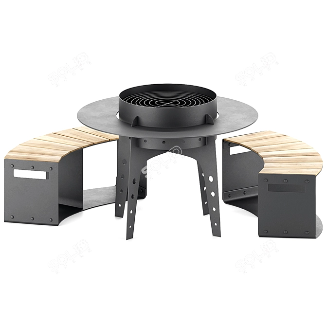 Firestone BBQ Pit 3D model image 2