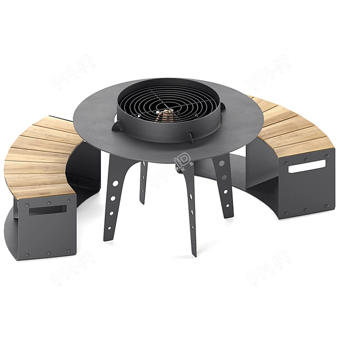 Firestone BBQ Pit 3D model image 3