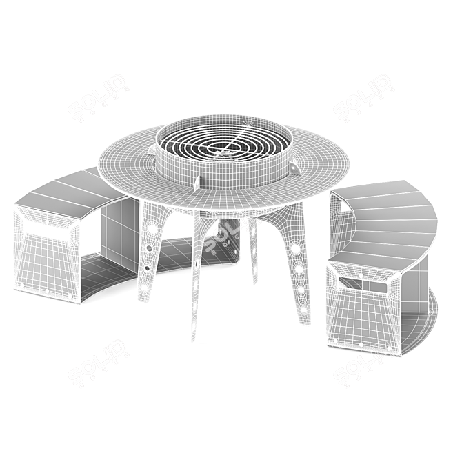 Firestone BBQ Pit 3D model image 4