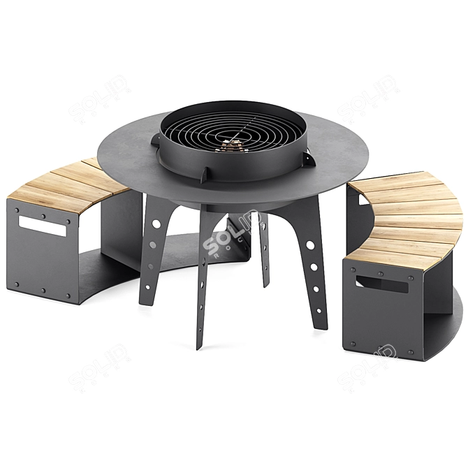 Firestone BBQ Pit 3D model image 5