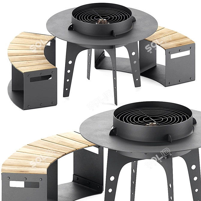 Firestone BBQ Pit 3D model image 8