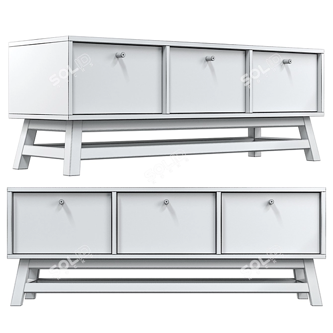 Modern TV Stand D3 01 - Sleek and Stylish 3D model image 2