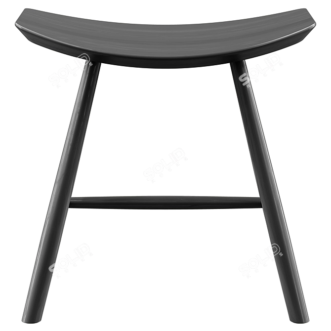 Fredericia Johansson J63 Stool: Sleek Scandinavian Design 3D model image 3