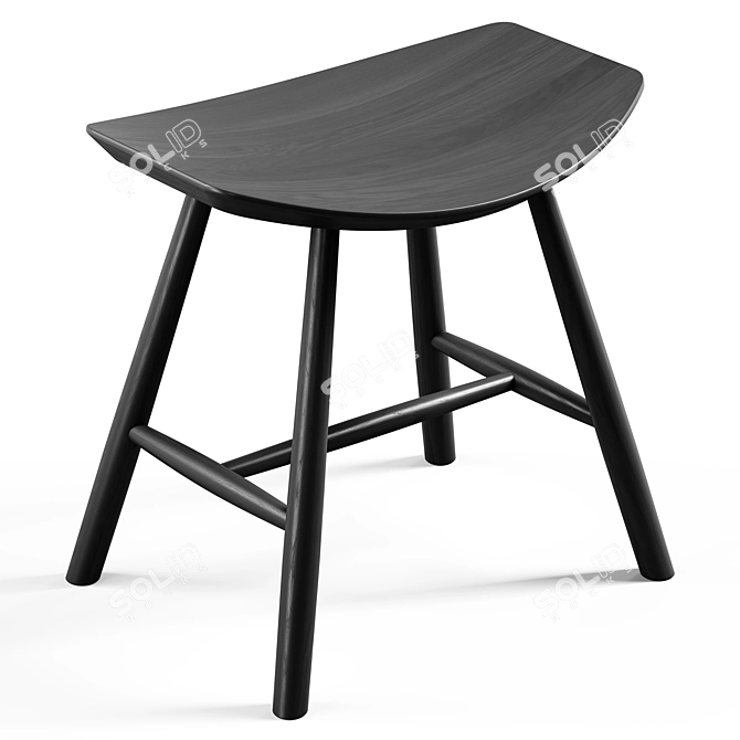 Fredericia Johansson J63 Stool: Sleek Scandinavian Design 3D model image 6