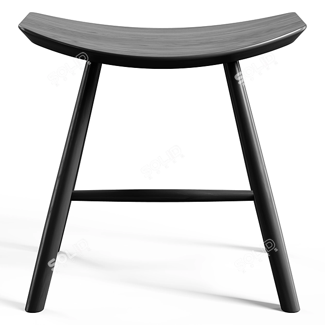 Fredericia Johansson J63 Stool: Sleek Scandinavian Design 3D model image 7