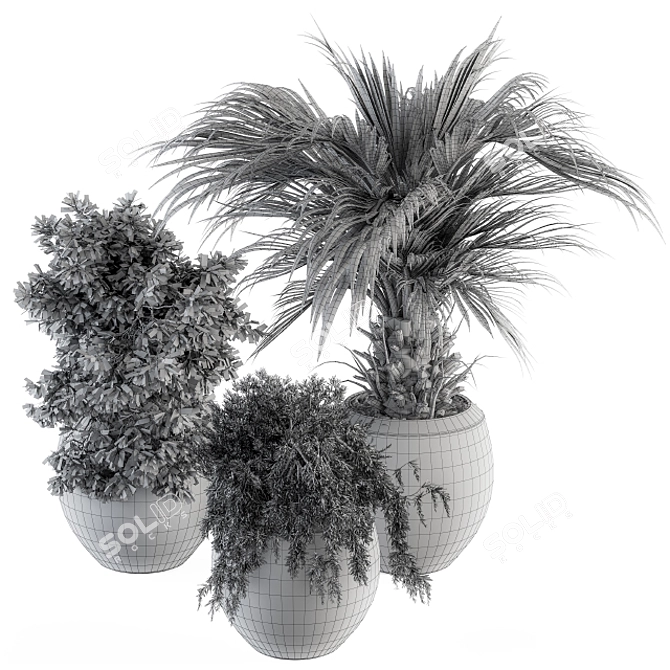 Indoor Oasis: 277 Plant Set 3D model image 5