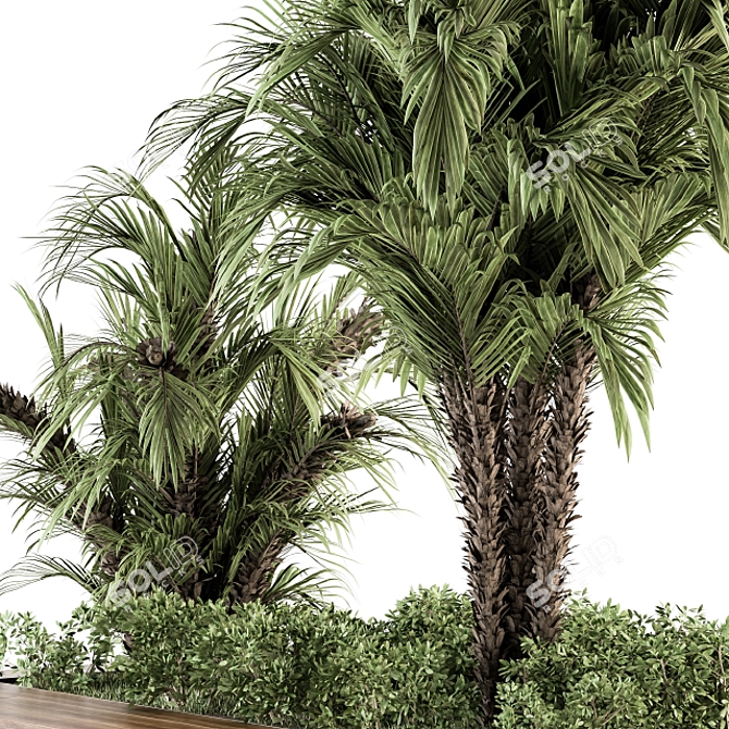 Lush Greenery Garden Set 3D model image 5