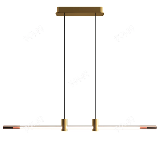 Sleek Glass Pinion Lamp 3D model image 1