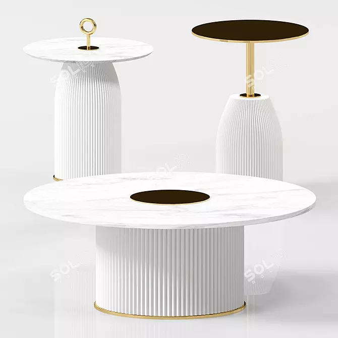 Elegant Italian Coffee Table 3D model image 3